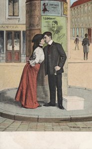 キスをするカップル（カラー写真 作： Photographer German