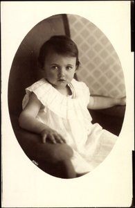 Passepartout Ak Princess Hilda of Bavariaの少女時代（モノクロ写真 作： Photographer German