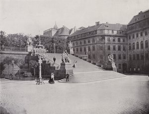 ブルールテラスの階段（モノクロ写真 作： Photographer German