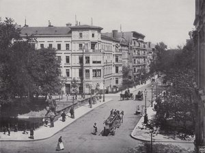 Von der Heydt-Brucke and Bendler-Strasse (モノクロ写真) 作： Photographer German