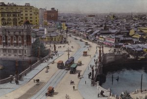 日本、1912年頃：東京、日本橋通り（写真 作： Photographer Japanese