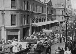 ビリングスゲートマーケット、ロンドン市、c1900 1911 作： Pictorial Agency