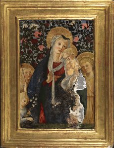 聖ヨハネと聖母子、聖エリザベスとユリの花瓶を持つ子、1450〜59年 作： Pier Francesco Fiorentino