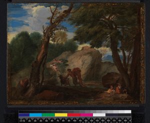 神話上の人物のいる風景、1666年以前 作： Pier Francesco Mola