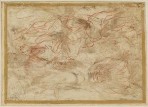 砂漠でハガルに現れた天使 作： Pier Francesco Mola