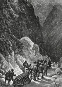 アメリカの探検家、チャールズ・フランシス・ホール船長（1821-1871）の埋葬（1871年11月、ポラリス探検隊、グリーンランド 作： Blaise Nicolas Le Sueur