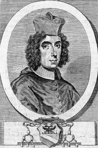 イタリアの枢機卿・司教ジャンバッティスタ・ルビーニ（1642-1707）の肖像、エングレービング 作： Blaise Nicolas Le Sueur