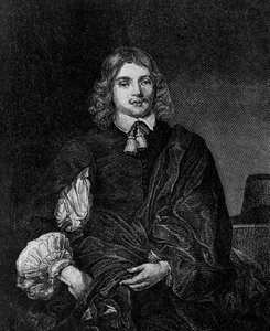 イギリスの作家、政治家、軍人で、1642年から1643年まで国務長官を務めた第2子爵フォークランド・ルシウス・カリー（1610年頃～1643年）の肖像、エングレーヴィング 作： Blaise Nicolas Le Sueur