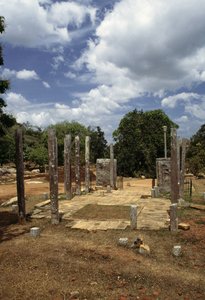 スリランカ、アヌラーダプラ近郊、ミヒンタールの遺物室