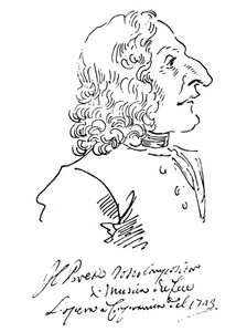 作曲家アントニオ・ヴィヴァルディの風刺画、1723