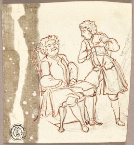 18世紀の衣装をまとった二人の紳士 作： Pier Leone Ghezzi