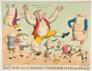 ジョンブルとその平和を記念する彼の友人、ca。 1801。 作： Piercy Roberts