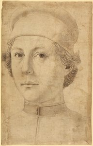 帽子をかぶった若い男、頭と肩の肖像画 作： Piero del Pollaiolo