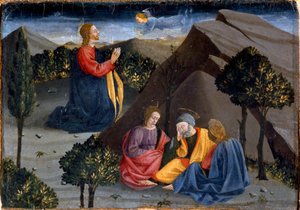 ミゼリコルディアのポリプティク：オリーブ園での祈り 作： Piero della (school of) Francesca