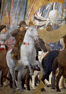 真の十字架の伝説、ミルビアン橋の戦いでのコンスタンティヌスの勝利の詳細、紀元前312年、1464年のフレスコ画を完成