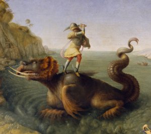 アンドロメダを救出するペルセウス 1510-13年頃（油彩キャンバス）（詳細 作： Piero di Cosimo