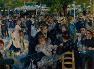 ル・ムーラン・ド・ラ・ギャレットで踊る 作： Pierre-Auguste Renoir