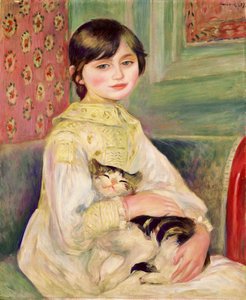 猫の子としても知られるジュリー・マネ 作： Pierre-Auguste Renoir