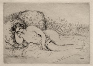 横になっている裸の女性 作： Pierre-Auguste Renoir