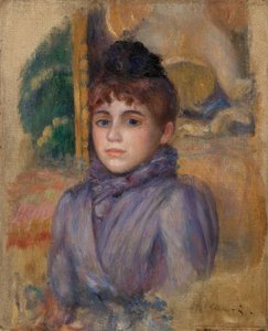 若い女性の肖像 作： Pierre-Auguste Renoir