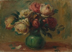 花瓶のバラ 作： Pierre-Auguste Renoir