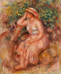 空想する女性 作： Pierre-Auguste Renoir