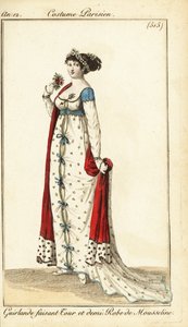 髪を花輪で結んだ女性、パリ 作： Pierre Charles Baquoy