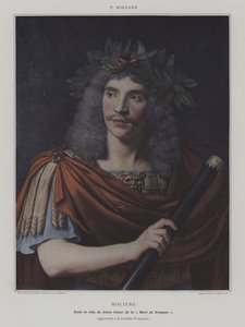 Moliere dans le role de Jules Cesar de la "Mort de Pompee" (Moliere in the role of Julius Caesar in the Death of Pompey) (カラー写真) 作： Pierre (after) Mignard