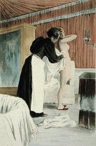 オクターブ・ウザンヌの「La Femme a Paris」の洗濯槽、F. Masseの彫刻 作： Pierre (after) Vidal