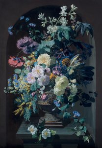 ミモザの花瓶とブドウの房の花瓶 (ピア) 作： Pierre Adrien Chabal Dussurgey