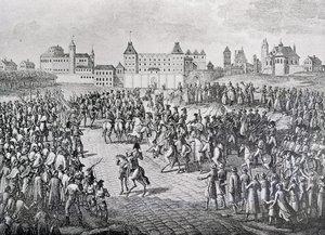 1806年11月28日、ワルシャワへのフランスの意気揚々とした参入 作： Pierre Adrien Le Beau