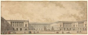 ルイ16世に贈られたベルサイユ宮殿の最初の再建プロジェクト、c。 1785年。 作： Pierre Adrien Paris
