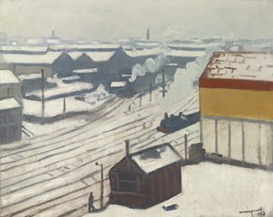 雪の中のモンパルナス駅、1913年