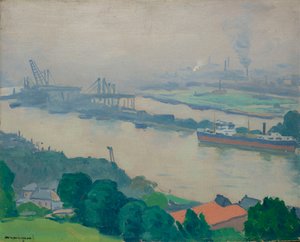 ルーアン近郊クロワセのセーヌ川、1927年。 作： Albert Marquet