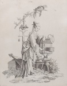 1738-49年の4つの要素からの空気。 作： Pierre Alexandre Aveline