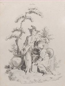 地球、『四大要素』より、1738-49年。 作： Pierre Alexandre Aveline