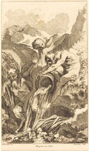 1736年以降のサテュロス、ニンフ、川の神。 作： Pierre Alexandre Aveline