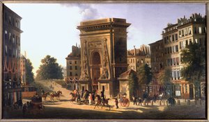 タンプル大通りとサン・ドニ門、パリ、1810年頃（絵画） 作： Pierre Alexandre Pau de Saint Martin