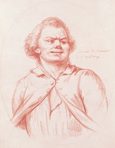 ダントンは1794年に処刑された（紙に赤いチョーク）