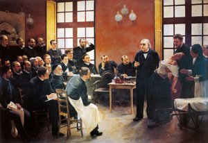 サルペトリエールでのシャルコー医師の臨床授業 作： Pierre Andre Brouillet