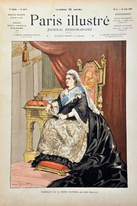 アンドレ・ブルイユによるイギリス女王ヴィクトリア・アイレ（1819-1901）の肖像、「週刊パリ・イラストジャーナル」に掲載された1887年のエングレーヴィング。