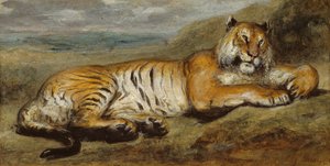 虎の休息、c。 1830年。 作： Pierre Andrieu