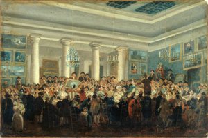 絵画の公売、1785年頃（油彩・キャンバス）