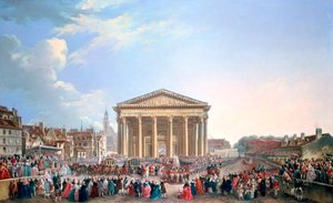 聖ジュヌヴィエーヴの新教会での式典、1765 作： Pierre Antoine de Machy