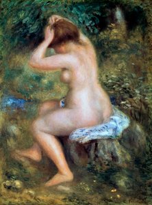 A Bather、1885-1890 作： Pierre Auguste Renoir