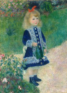 じょうろを持つ少女、1876年。 作： Pierre Auguste Renoir