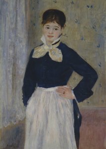 デュバルレストランでウェイトレス1875。 作： Pierre Auguste Renoir