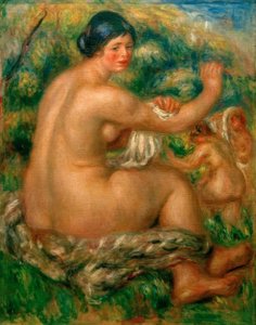 お風呂の後 作： Pierre Auguste Renoir