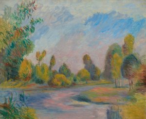 川沿い、1896年。 作： Pierre Auguste Renoir