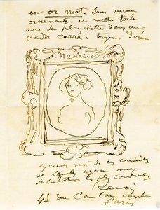 1908年6月24日、パリとレコレットのフリッツサーネイセン博士に署名された直筆の手紙 作： Pierre Auguste Renoir